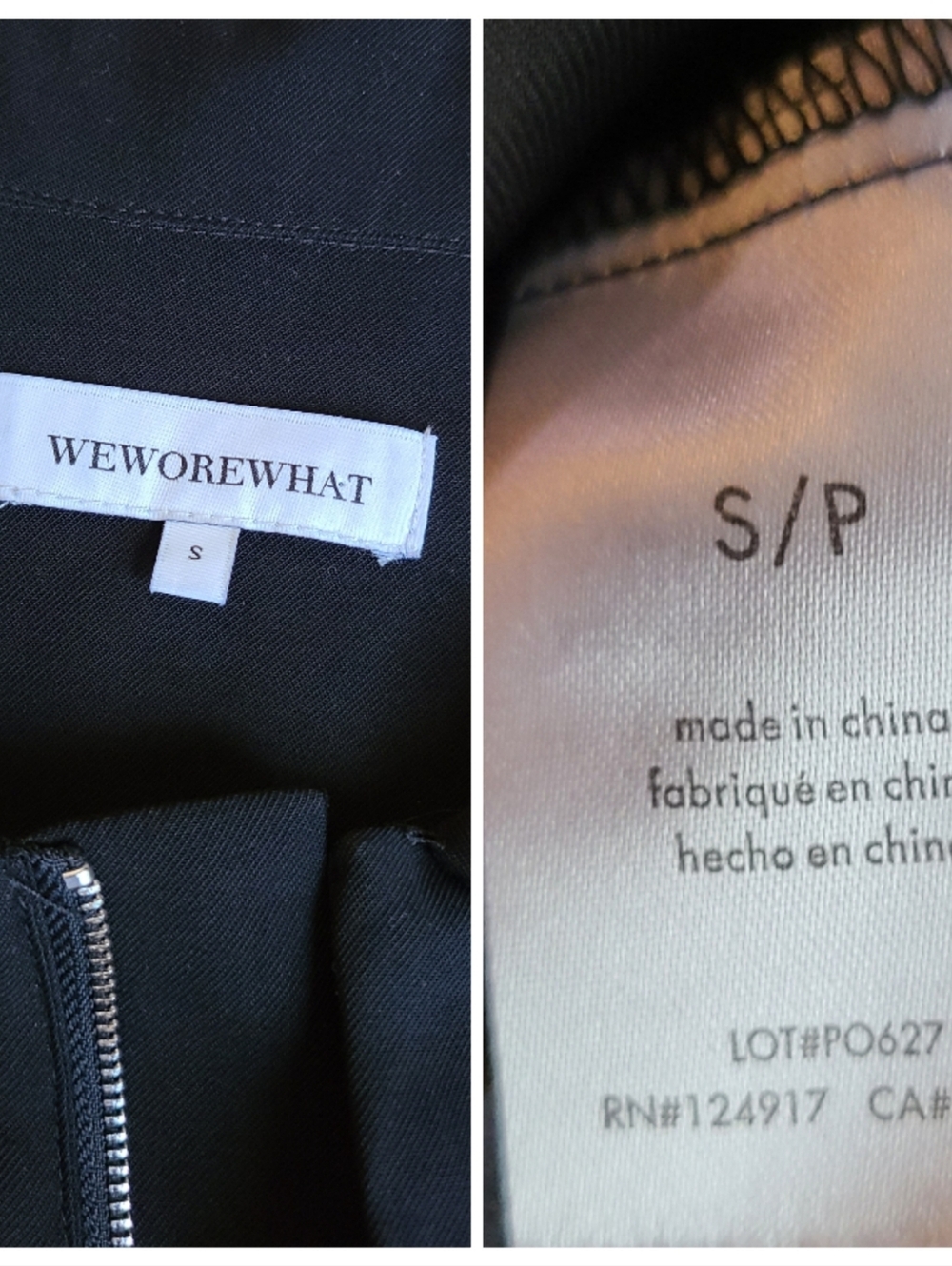We Wore What Utility Jumpsuit Black Utilitarian Minimalist Small Preppy Grunge - Picture 10 of 12